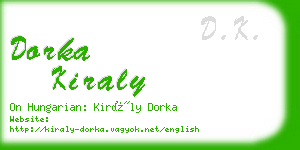 dorka kiraly business card